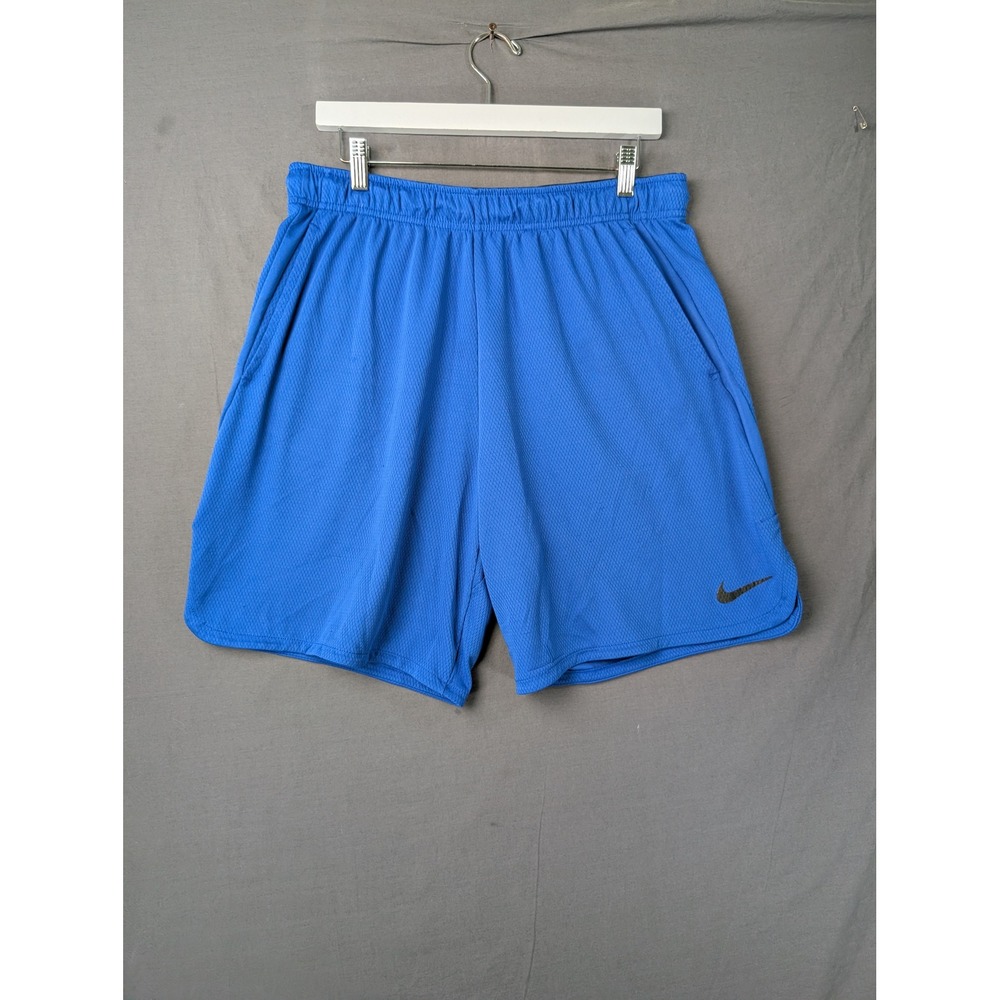 Nike Mens Dri-Fit Mesh Training‎ Shorts Blue XL Athletic Gym Workout